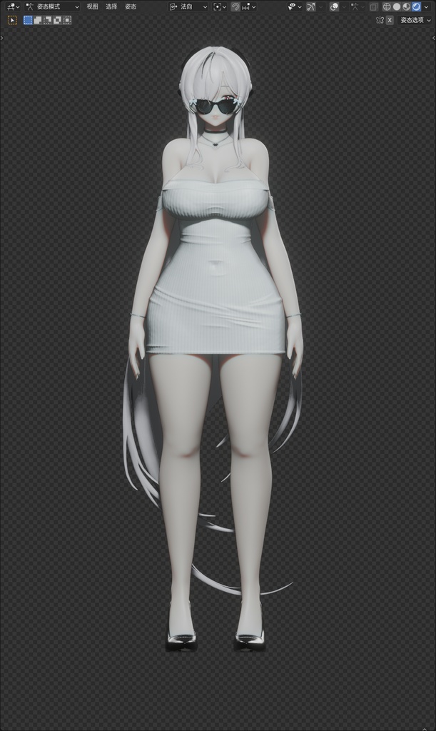 【ニケ】 シンデレラ の 3D モデル MMD版とRigify版が含まれます