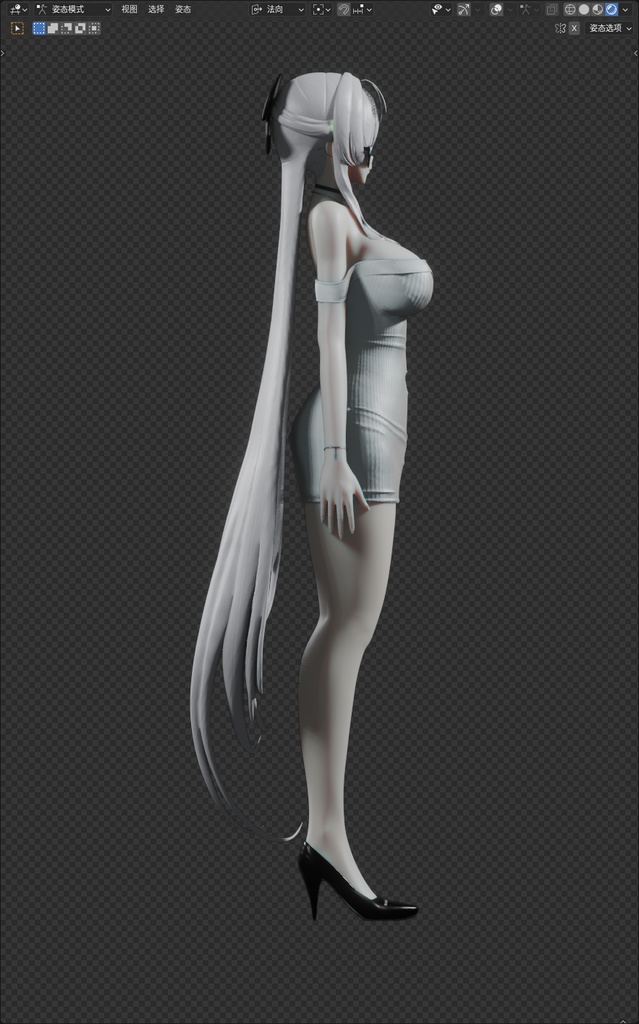 【ニケ】 シンデレラ の 3D モデル MMD版とRigify版が含まれます