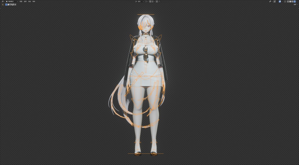 【NIKKE】 Cinderella 3D model Blend file includes MMD ver and Rigify ver.
