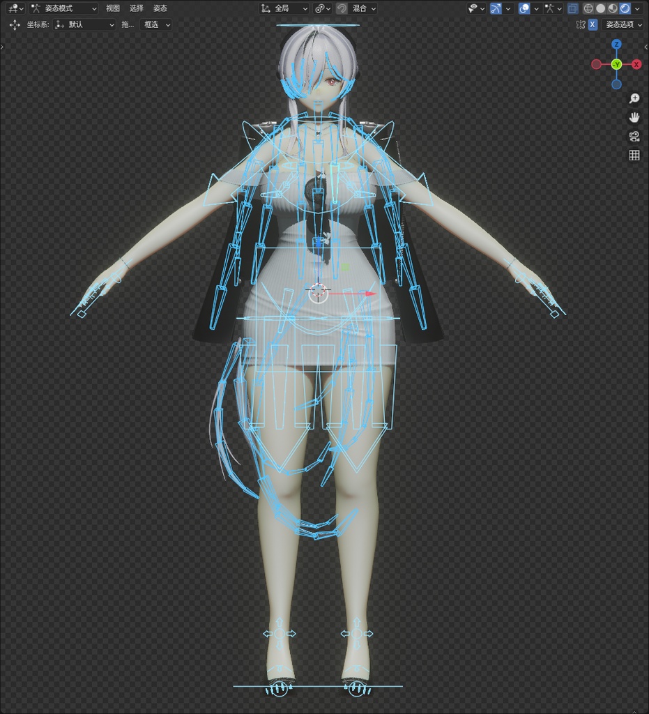 【ニケ】 シンデレラ の 3D モデル MMD版とRigify版が含まれます