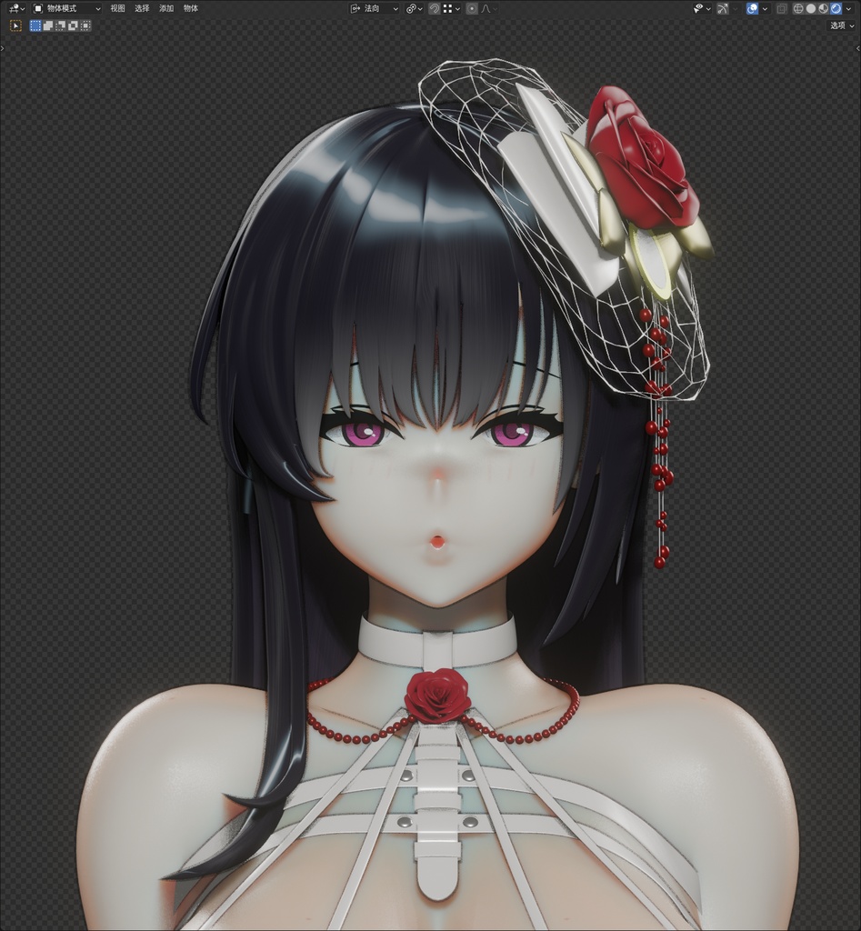 【ニケ】 ミハラの 3D モデル MMD版とRigify版が含まれます。