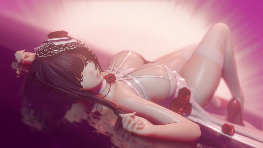 【NIKKE】 Mihara 3D model Blend file includes PMX ver and Rigify ver.