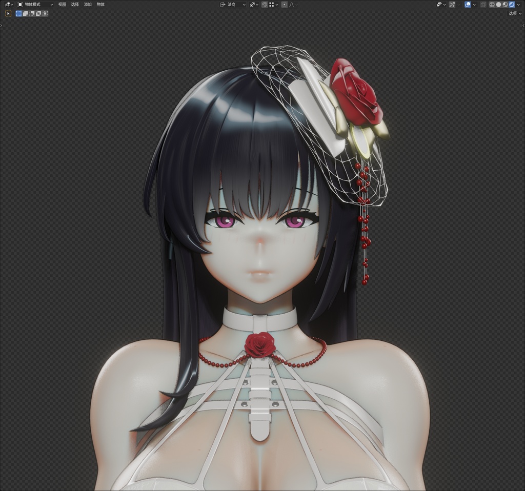 【ニケ】 ミハラの 3D モデル MMD版とRigify版が含まれます。
