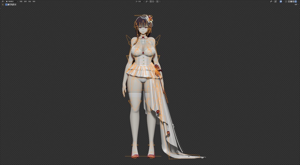 【NIKKE】 Mihara 3D model Blend file includes MMD ver and Rigify ver.