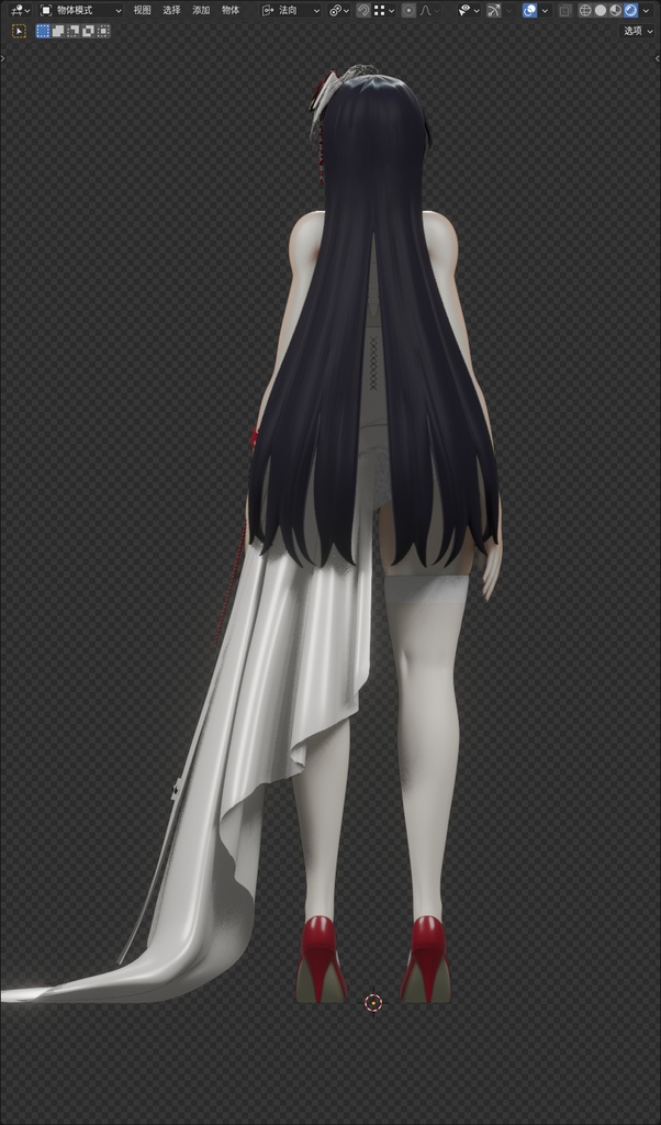 【ニケ】 ミハラの 3D モデル MMD版とRigify版が含まれます。