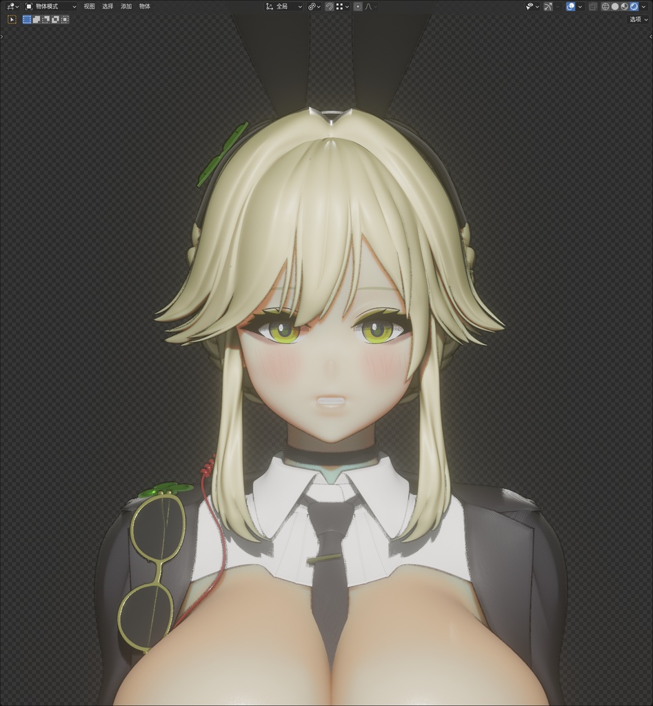 【ニケ】 エード の 3D モデル MMD版とRigify版が含まれます