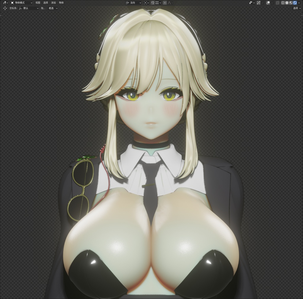 【NIKKE】 Ade 3D model Blend file includes MMD ver and Rigify ver.