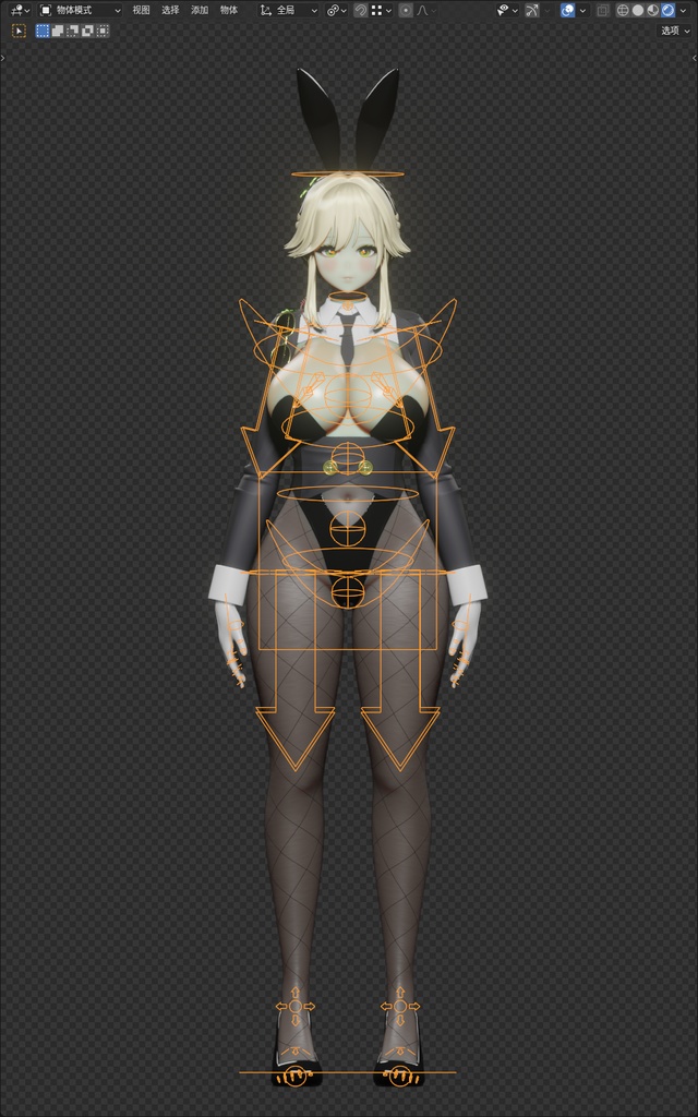 【NIKKE】 Ade 3D model Blend file includes MMD ver and Rigify ver.