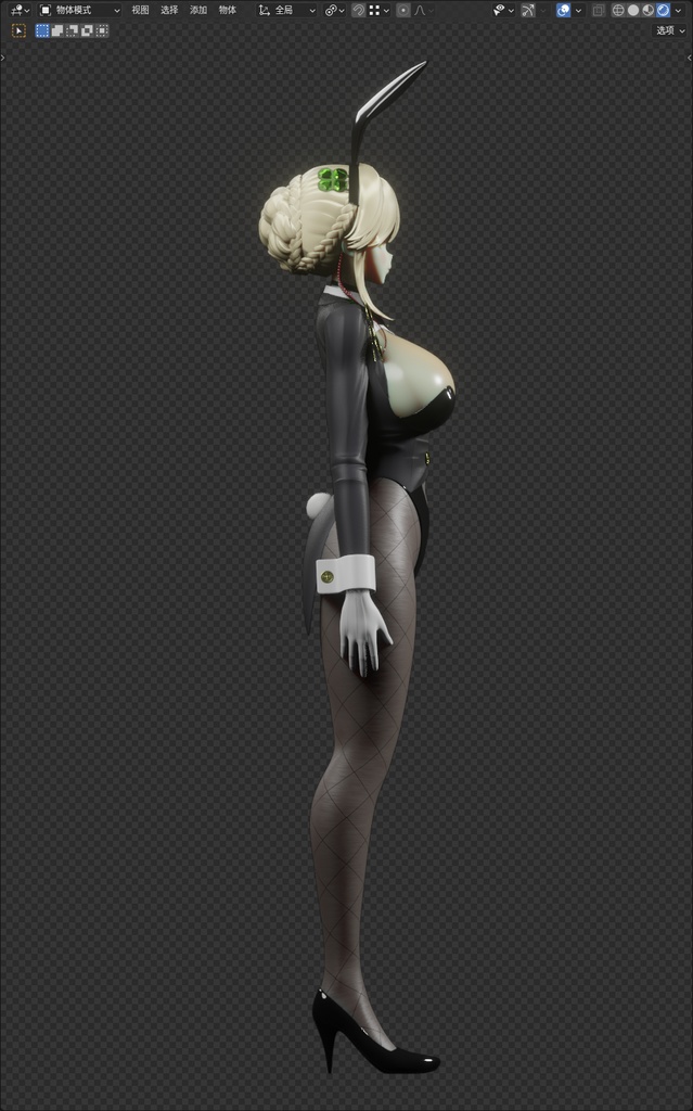 【NIKKE】 Ade 3D model Blend file includes MMD ver and Rigify ver.