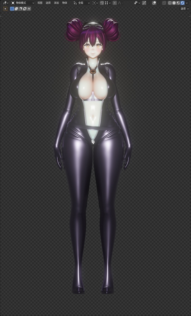 【NIKKE】 Quency: Escape Queen 3D model includes MMD ver and Rigify ver.