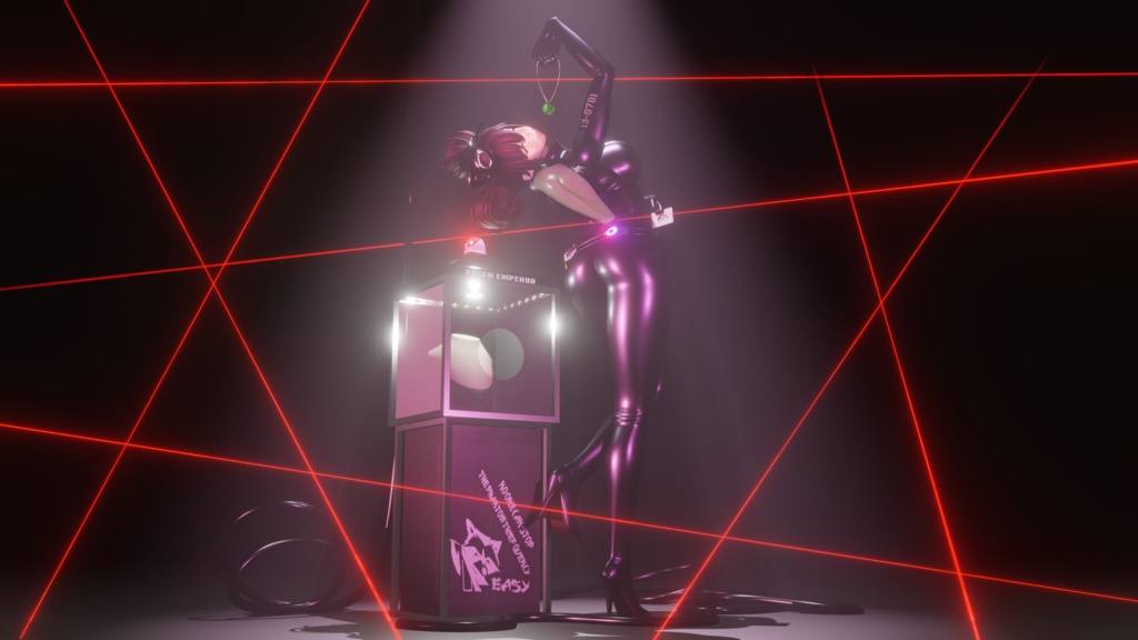 【NIKKE】 Quency: Escape Queen 3D model includes MMD ver and Rigify ver.