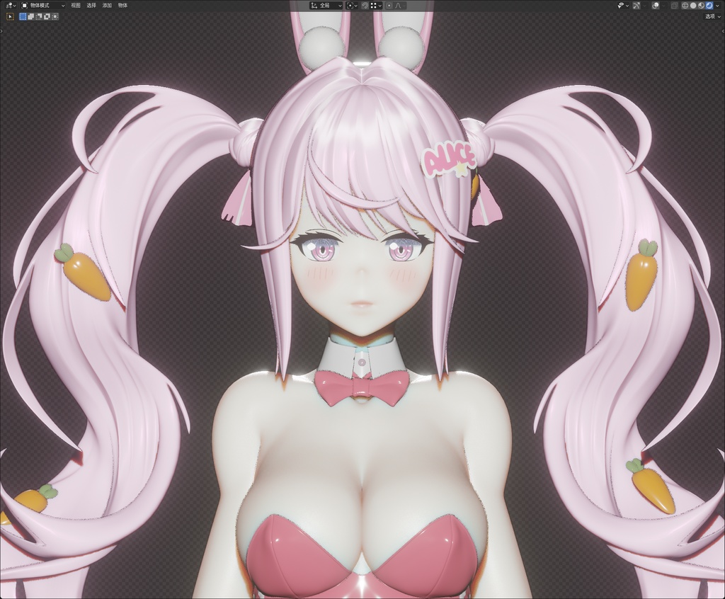 【NIKKE】 Alice: Wonderland Bunny 3D model includes MMD ver and Rigify ver.