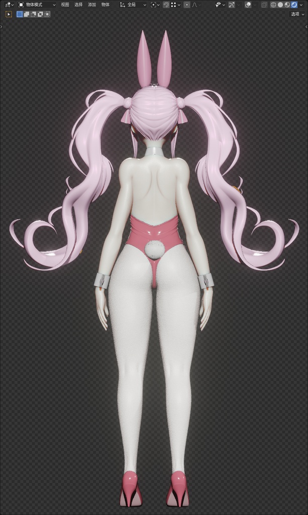 【NIKKE】 Alice: Wonderland Bunny 3D model includes MMD ver and Rigify ver.