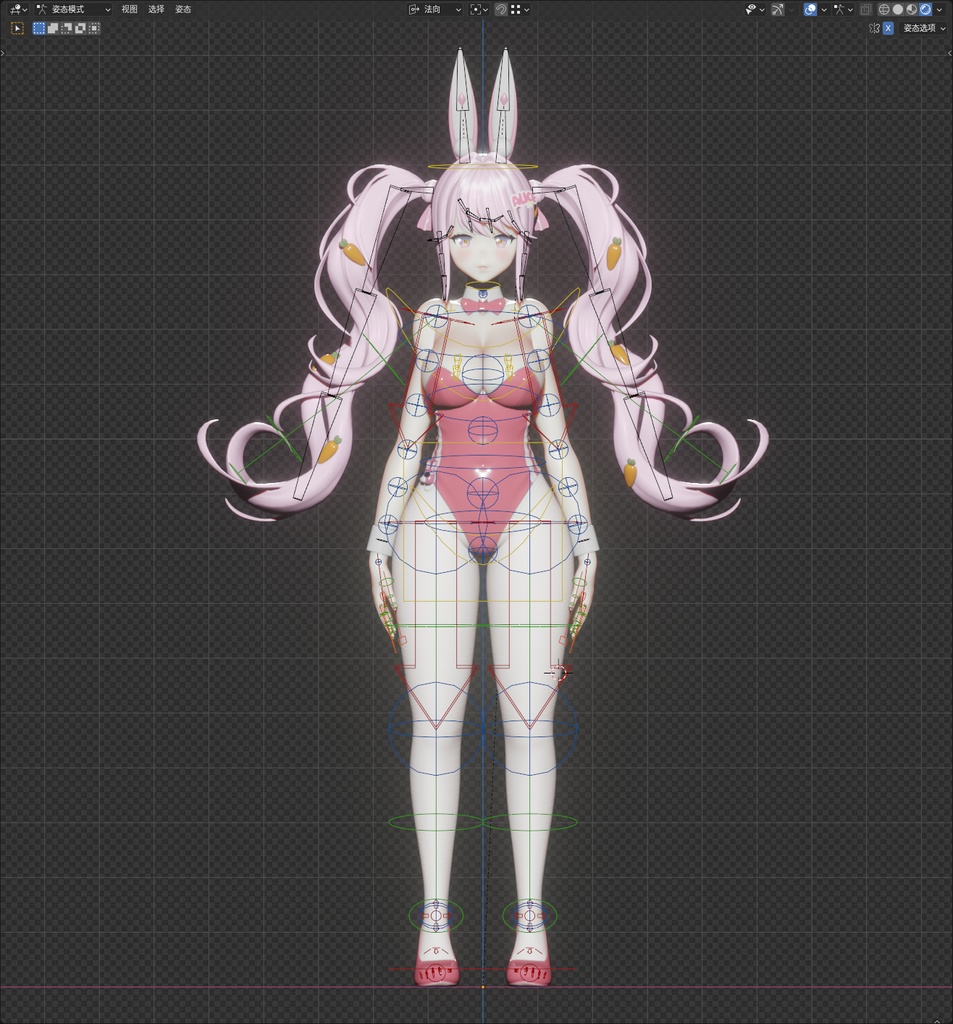 【NIKKE】 Alice: Wonderland Bunny 3D model includes MMD ver and Rigify ver.