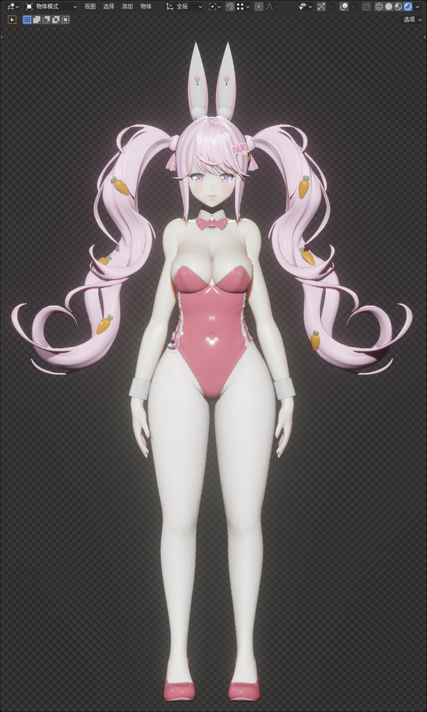 【NIKKE】 Alice: Wonderland Bunny 3D model includes MMD ver and Rigify ver.