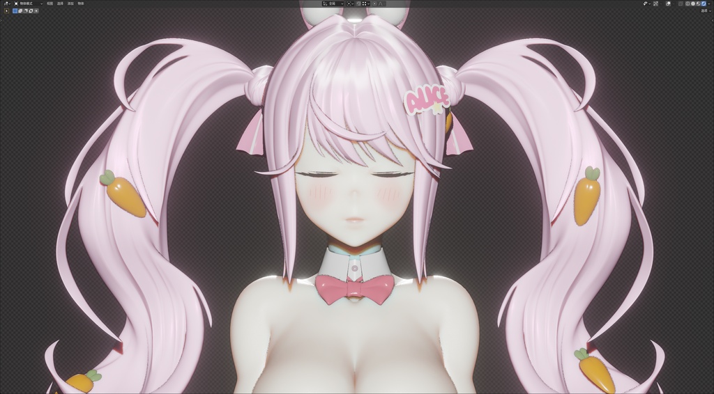 【NIKKE】 Alice: Wonderland Bunny 3D model includes MMD ver and Rigify ver.