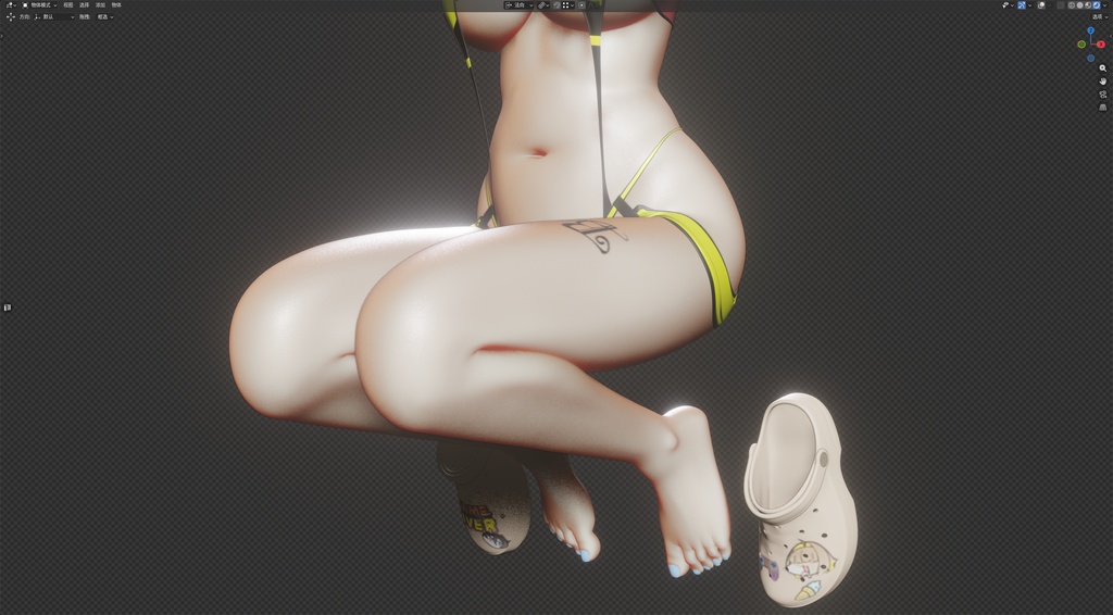 【ニケ】 エレグの3Dモデル MMD版とRigify版が含まれます