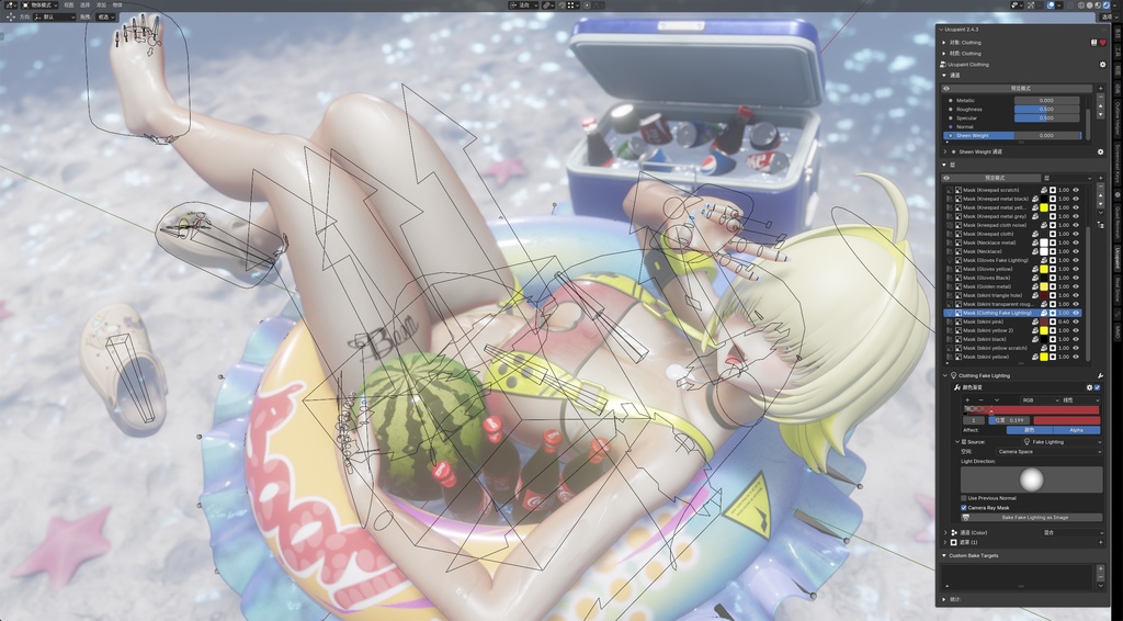 【ニケ】 エレグの3Dモデル MMD版とRigify版が含まれます