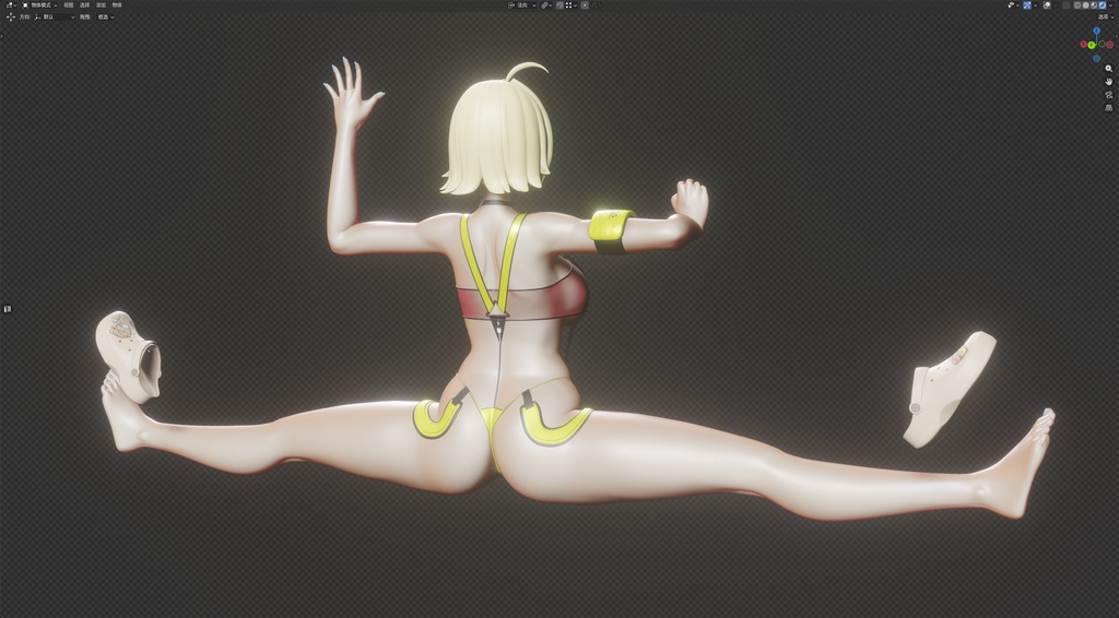 【ニケ】 エレグの3Dモデル MMD版とRigify版が含まれます