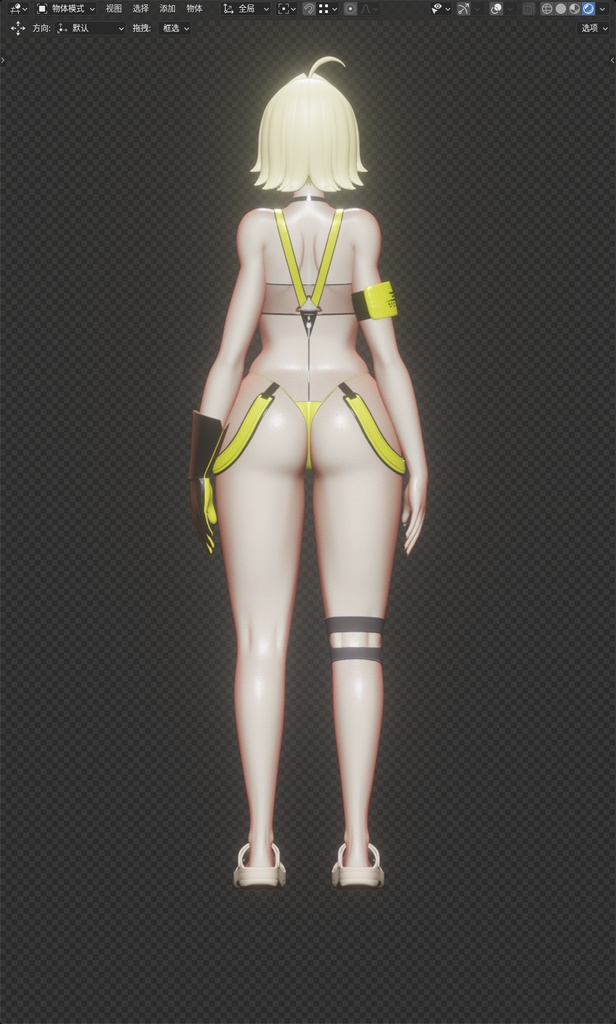 【ニケ】 エレグの3Dモデル MMD版とRigify版が含まれます