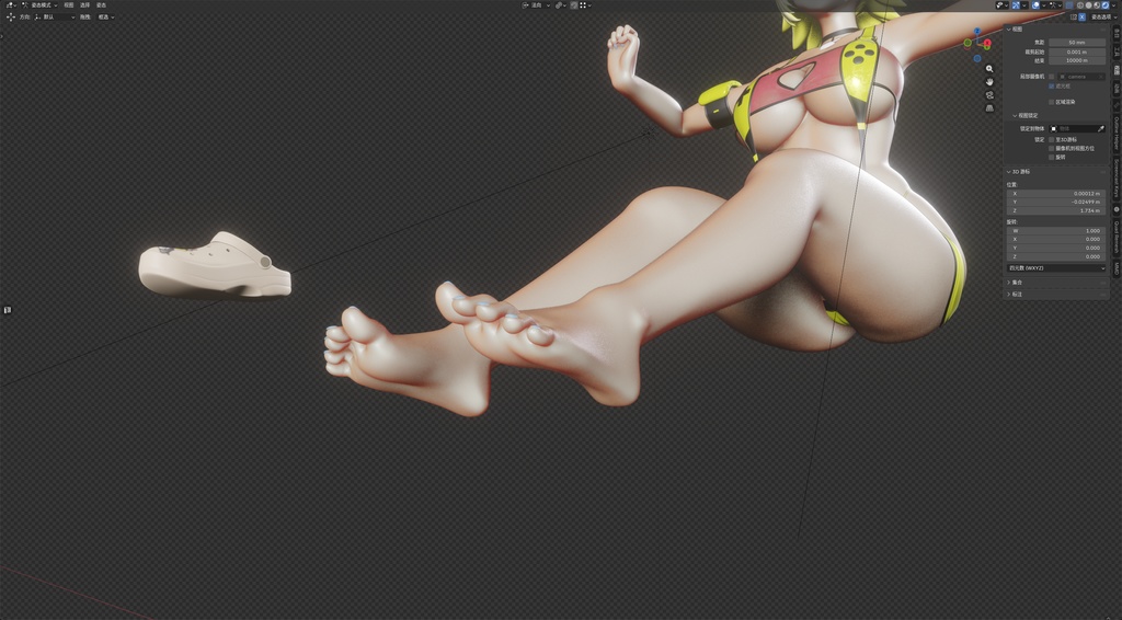 【ニケ】 エレグの3Dモデル MMD版とRigify版が含まれます