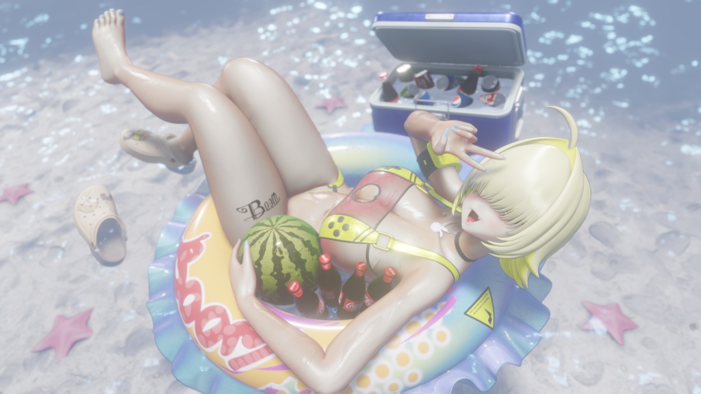 【ニケ】 エレグの3Dモデル MMD版とRigify版が含まれます