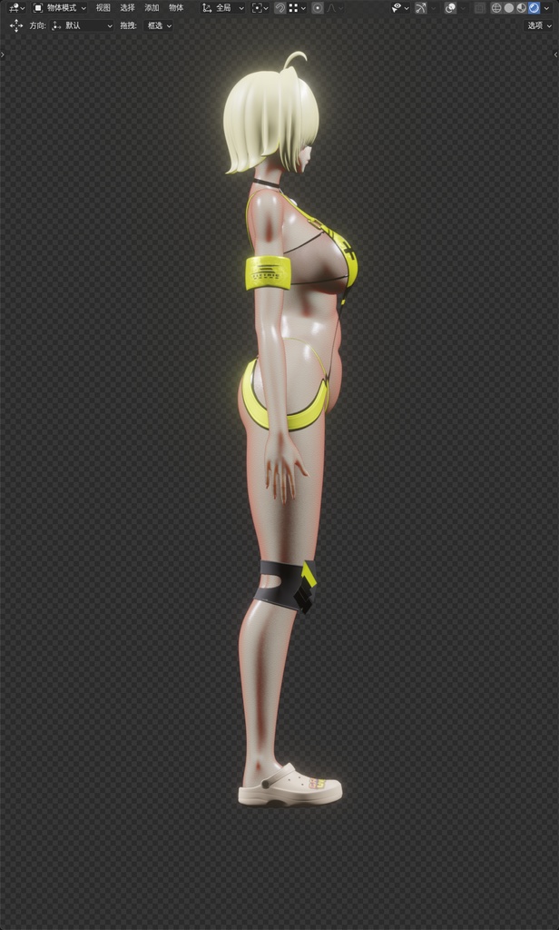 【ニケ】 エレグの3Dモデル MMD版とRigify版が含まれます