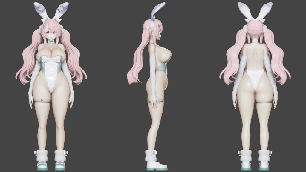 【BrownDust2】 テル Tyr の3Dモデル MMD版とRigify版が含まれます