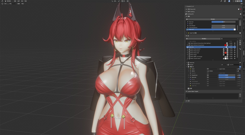 【ニケ】 レッドフード の3Dモデル MMD版とRigify版が含まれます