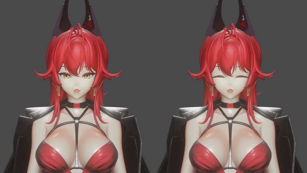 【ニケ】 レッドフード の3Dモデル MMD版とRigify版が含まれます
