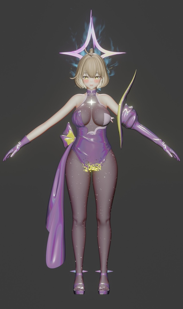【ニケ】 アニス:スターの3Dモデル MMD版とRigify版が含まれます