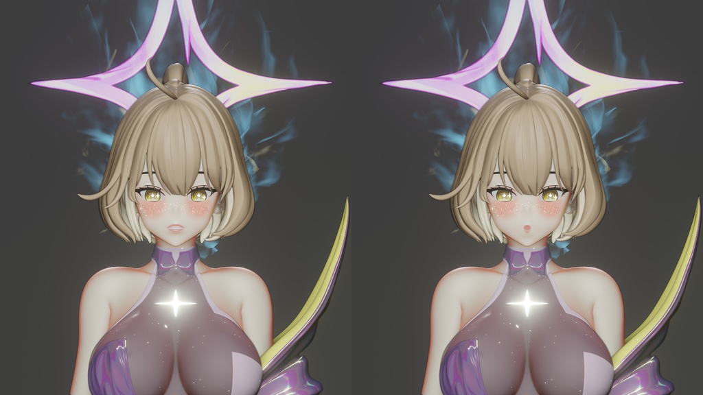 【ニケ】 アニス:スターの3Dモデル MMD版とRigify版が含まれます