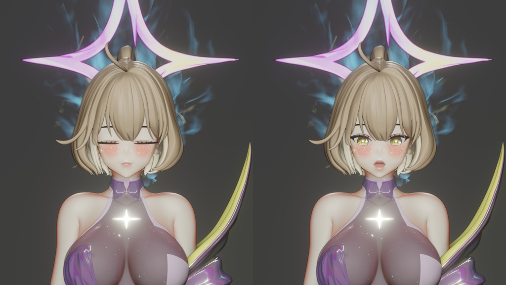 【ニケ】 アニス:スターの3Dモデル MMD版とRigify版が含まれます