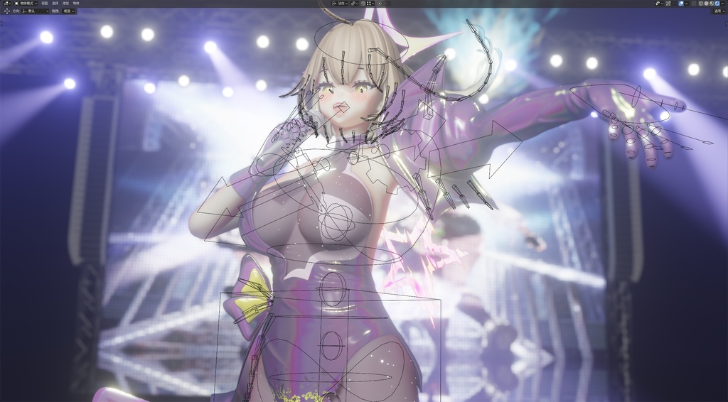【ニケ】 アニス:スターの3Dモデル MMD版とRigify版が含まれます