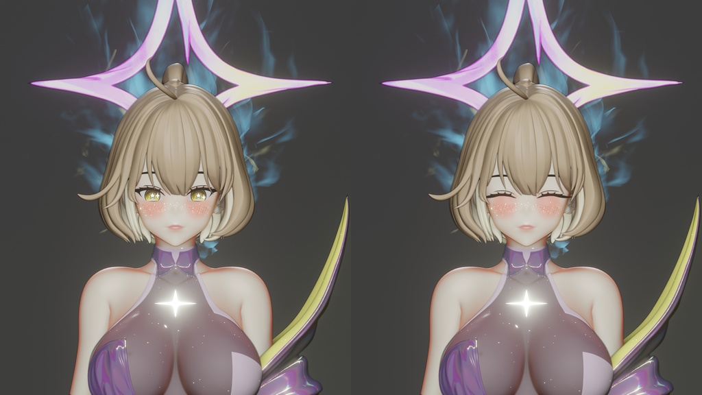 【ニケ】 アニス:スターの3Dモデル MMD版とRigify版が含まれます