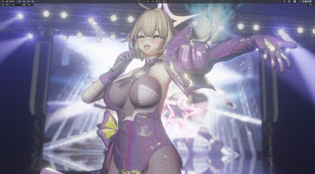 【ニケ】 アニス:スターの3Dモデル MMD版とRigify版が含まれます