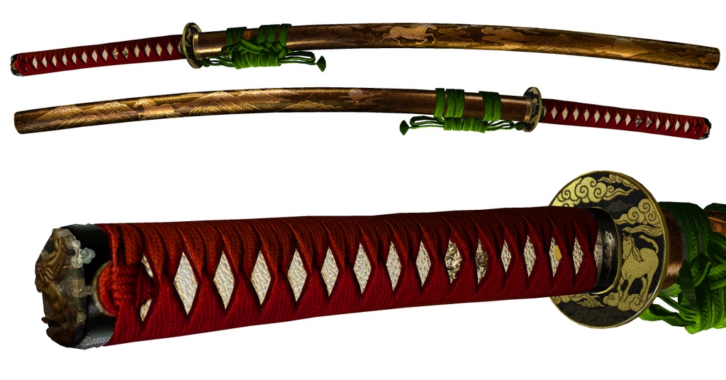 【3Dモデル】打刀 丙午駆光