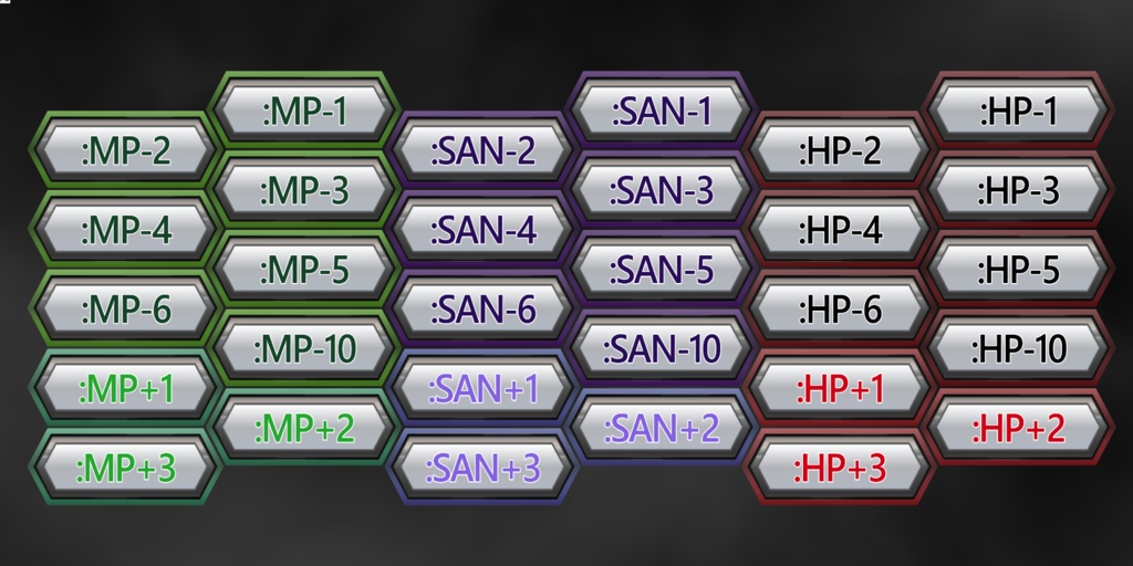 クトゥルフ技能パネル+数字パネル(1~100)+おまけ立ち絵25種【第6版】