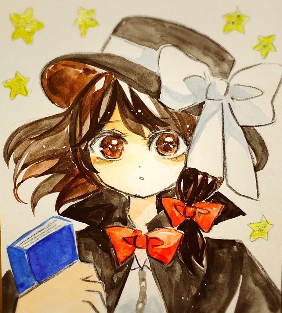 東方project 秘封倶楽部 宇佐見蓮子 手描き色紙 水彩pj 帝都炉心画廊 Booth