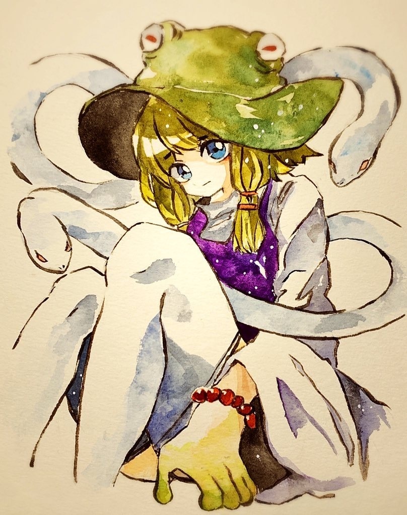 東方project 洩矢諏訪子 水彩原画 水彩pj 帝都炉心画廊 Booth