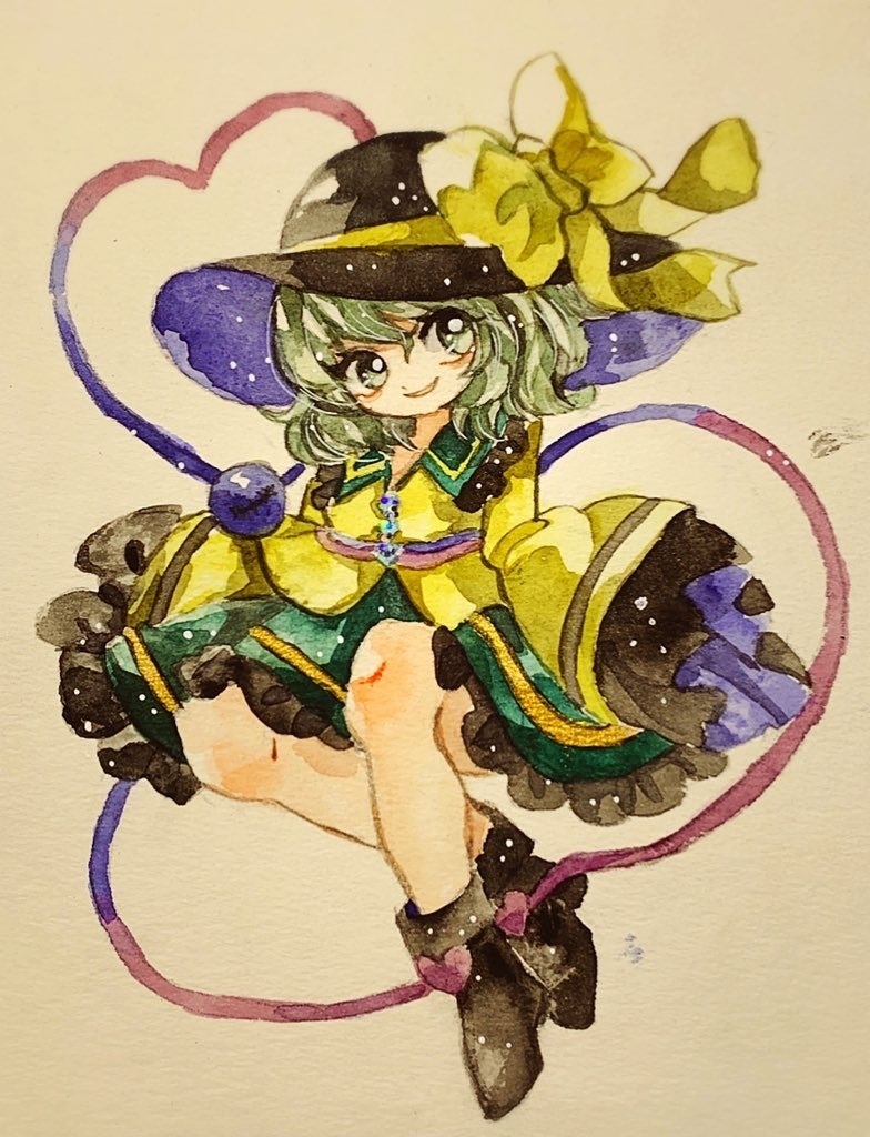 東方project 古明地こいし 水彩原画 手描きイラスト 水彩pj 帝都炉心画廊 Booth