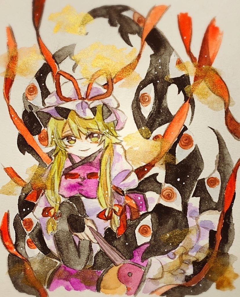 東方project 八雲紫 水彩原画 水彩pj 帝都炉心画廊 Booth