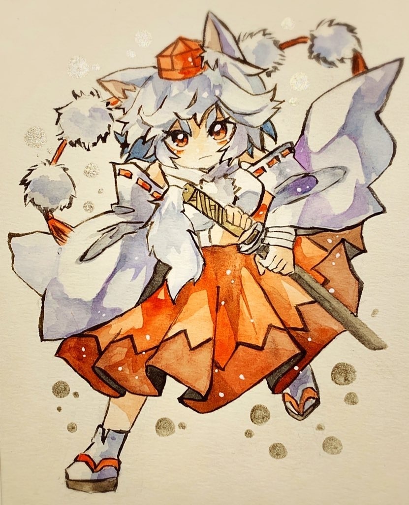 東方project 犬走椛 水彩原画 水彩pj 帝都炉心画廊 Booth