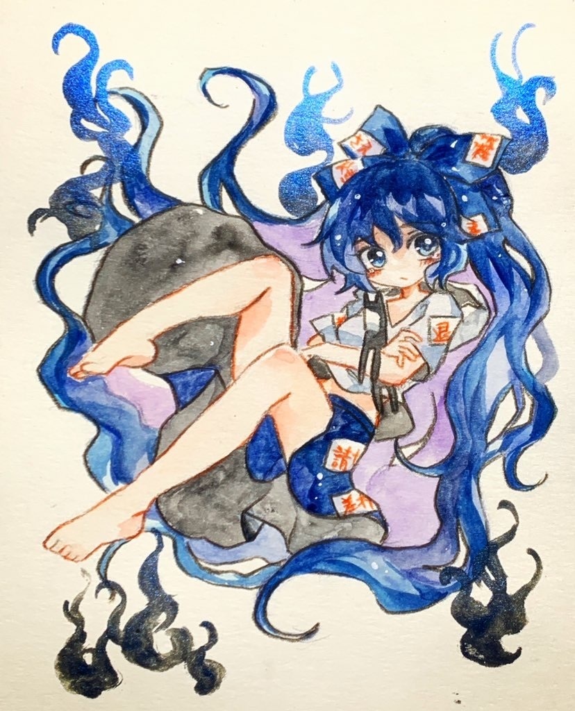 東方Project 依神紫苑 水彩色紙