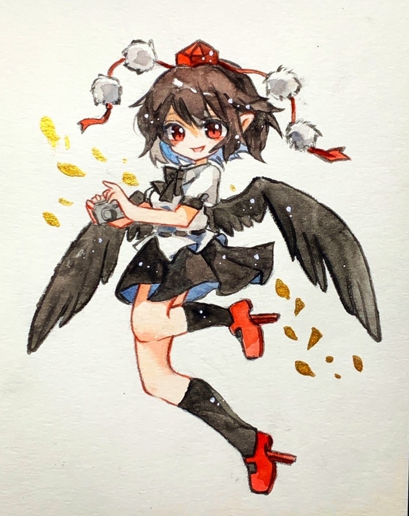 東方Project 射命丸文 水彩原画
