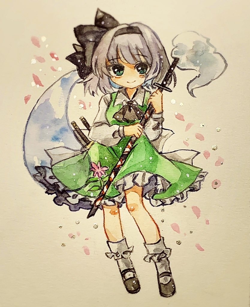 東方Project 魂魄妖夢 水彩原画