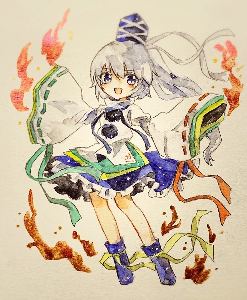 東方Project 物部布都 水彩原画