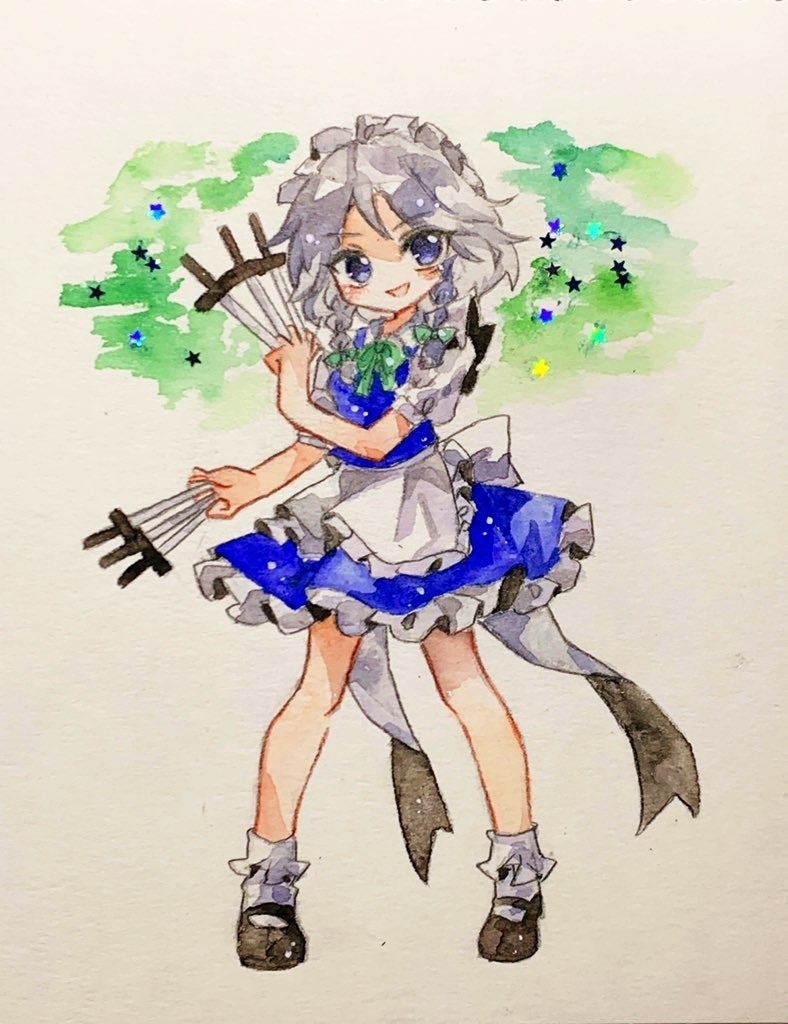 東方Project 十六夜咲夜 水彩原画