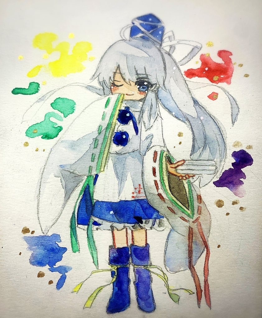 東方Project物部布都 水彩原画