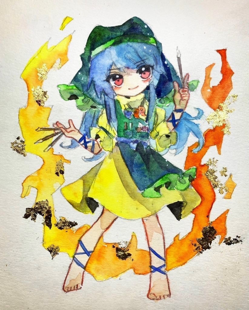 東方Project 埴安神袿姫 手描きイラスト - 水彩PJ 帝都炉心画廊 - BOOTH